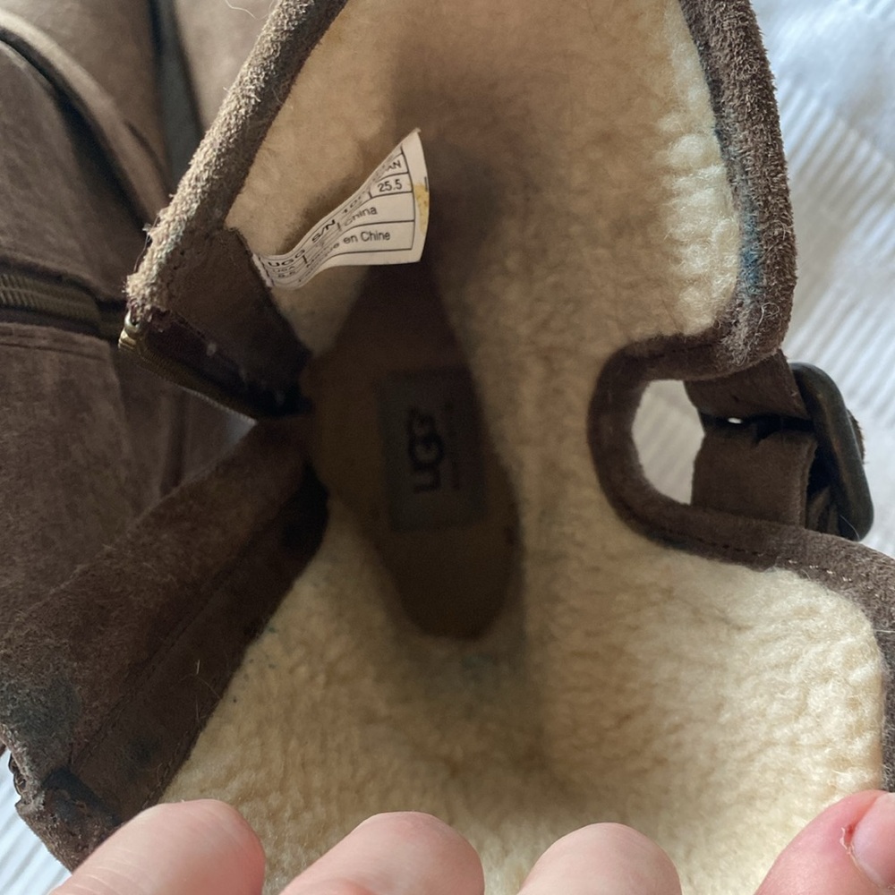 UGG Tan Suede Heeled Boots - Picture 5 of 7